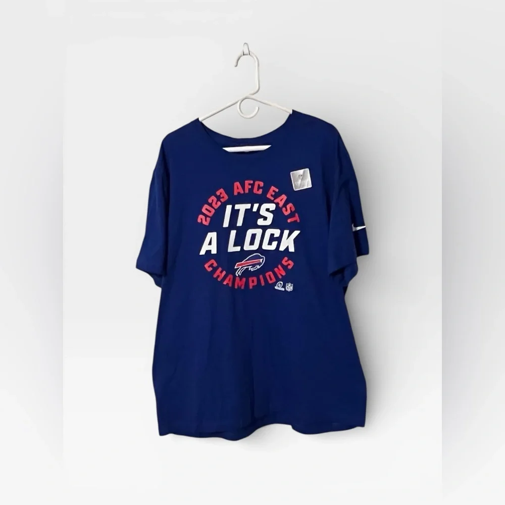 NWT Nike Buffalo Bills AFC East Champions Big Men's XXL‎ 2XL Blue T-Shirt